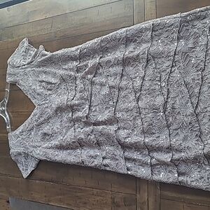 Scarlett Nite Taupe Lace Midi Dress